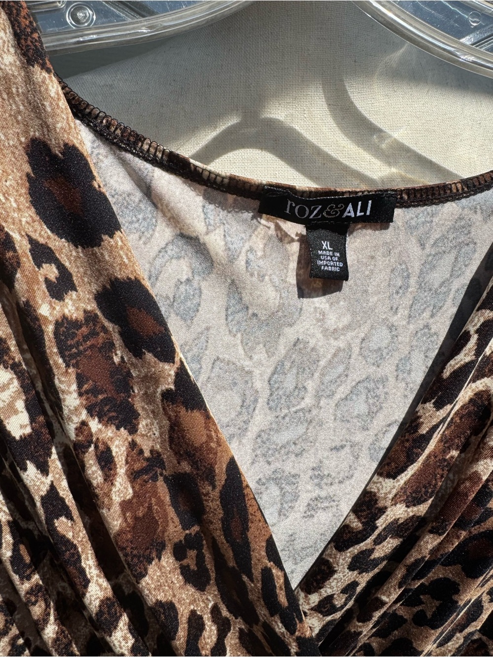 Roz & Ali Leopard Print Jumpsuit - Picture 4 of 6